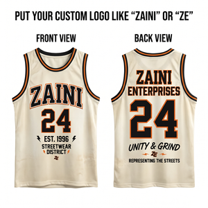 Camiseta de Baloncesto Unisex, 220 GSM, Tela de Malla de Poliéster Premium, Negra y Naranja, Personalizable con Logotipo Sublimado, para Equipos - Product Image 1