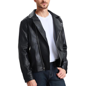 Chaqueta de Motocicleta de Cuero Genuino, Estilo Urbano, Cuello Alto, Impermeable, Resistente al Viento, con Logotipo Personalizado en la Parte Delantera - Product Image 2