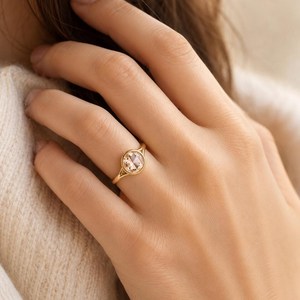 Bague de mariage solitaire en or massif 10K 14K 18K avec diamant de laboratoire taille rose, couleur DEF, clarté VS VVS, certifié IGI, vente en gros - Product Image 2