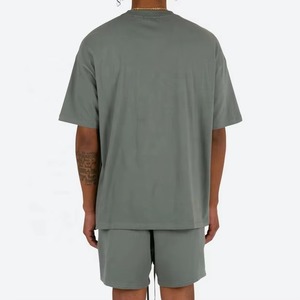 Camiseta Extra Grande para Hombre, Conjunto de Dos Piezas Informal de Verano, Transpirable, para Gimnasio, Entrenamiento, Ropa Deportiva, 100% Algodón, Secado Rápido, Color Sólido - Product Image 6