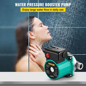 Pompa di ricircolo dell'acqua calda 93W 110V sistema di scaldabagno elettrico avviamento automatico controllo a 3 velocità raccordi in ottone inox - Product Image 2