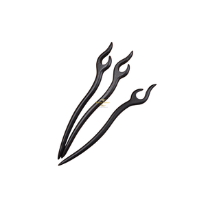 Élégante Pique à Cheveux en Bois Écologique Faite à la Main Ornée de Pierres Précieuses pour Femme, Accessoire de Mariage - Product Image 1