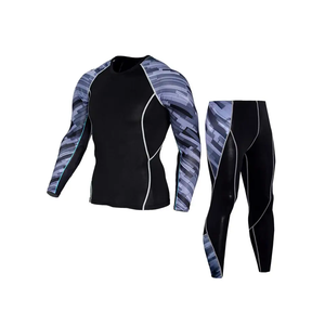 Men Two Panel Color Active Gym Pant Quick Dry Breathable Anti-Wrinkle Compression Cotton Bamboo Fiber Full Length 2 Inch Waist - Product Image 4