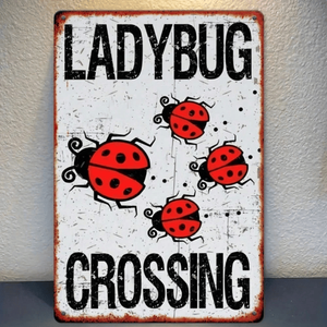 CIFbuy Plaque en aluminium rustique vintage Coccinelle 8x12 pouces (20.3x30.5cm) Style TikTok pour service de retrait Temu - Product Image 3