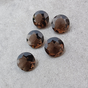 Quartz fumé naturel, taille facetée, forme ronde, pierre précieuse calibrée pour la fabrication de bijoux, toutes tailles en gros - Product Image 5
