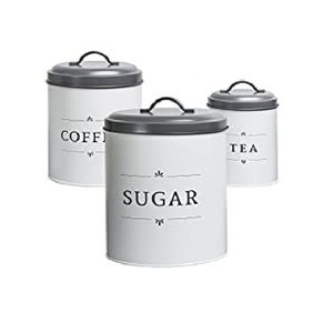 Ensemble de 3 boîtes de rangement pour sucre, thé et café, tendance, pour la cuisine, décoratives, avec couvercle - Product Image 5