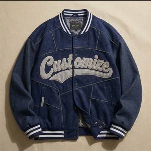 Custom Mens Baseball Varsity <b>Jacket</b> Satin Sleeves Embroidered <b>Patches</b> Wholesale for Sportswear Brands - Product Image 3