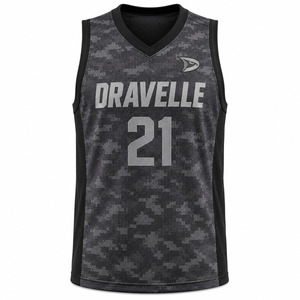 DRAVELLE Men's Sleeveless Basketball Jersey V-Neck Camouflage <b>Mesh</b> Breathable Athletic Tank <b>Top</b> 21 - Product Image 2