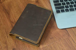 Luxury Rustic <b>Leather</b> <b>Notebook</b> Cover Case A5 Journal Sleeve Protection Smell Proof <b>Refillable</b> Holder Organizer for Writers - Product Image 3