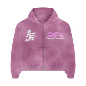 Ensemble deux pièces en velours tissé lourd et confortable |   Ensemble sweat-shirt et short pour homme avec logo personnalisé imprimé, style streetwear, automne - Product Image 4