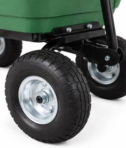 Carretilla de Jardín de Polietileno de 4.0 Pies Cúbicos, Carretilla Resistente para Jardín con Neumáticos, Carretilla Utilitaria para Transporte en Jardín y Granja ODGGAD010 - Product Image 4