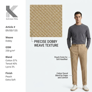 Pantalon chino kaki pour homme, mélange coton et élasthanne, 250 GSM, finition douce pêche, sergé fin extensible, pantalon décontracté, fournisseur OEM - Product Image 4
