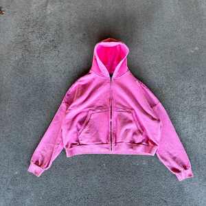 Nesta Sports Sweat à capuche oversize de haute qualité pour homme, 500 GSM, 100% Coton, délavé à l'acide, effet soleil, avec col doublé, teinture unie robuste - Product Image 4