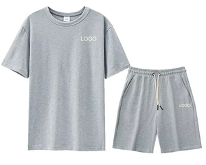 Ensemble T-shirt et short d'été personnalisé pour homme, faible MOQ, respirant, polyester/coton, style urbain, imprimé numérique, col rond - Product Image 3