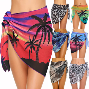 Custom Floral Polynesian Sarong Hawaiian Pareo Beach Wrap Lightweight Resort Wear OEM ODM Custom <b>Fabric</b> Manufacturer Service - Product Image 4