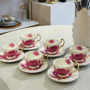 Elegant Blue Floral <b>Tea</b> <b>Set</b> With Premium Porcelain Material Stylish <b>Tea</b> Cups Decorative Teapot Serving Tray Sugar Bowl Milk - Product Image 4