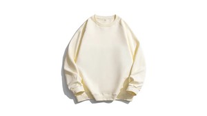 Sudadera de Cuello Redondo para Mujer, 100% Algodón, Tejido de Punto, Color Sólido, Otoño, Corte Regular, Manga Larga, Anti-Pilling, Bordado Frontal - Product Image 2