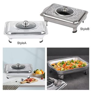 ถาดอุ่นอาหารสแตนเลสสตีลหรูหราทันสมัยพร้อมฝาปิดและถาดเสิร์ฟสำหรับงานเลี้ยงและห้องครัวในราคาที่ดีที่สุด - Product Image 3
