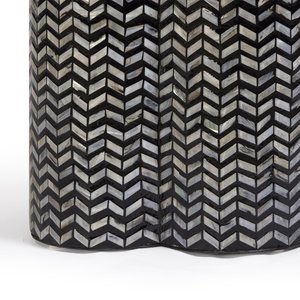 Arabic Contemporary Mother of Pearl Inlay MDF Side Table Decorative Polygonal Design Bedroom End Table Custom Home Hotel Resort - Product Image 4