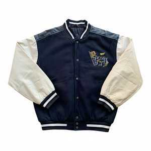 Chaqueta universitaria de béisbol vintage personalizada para hombre, con bordado, cuello alto, mangas de cuero, cómoda y transpirable. - Product Image 2