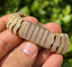 <b>Silver</b> Tone Iced Out Zircon Link <b>Bracelet</b> Double Row Cubic Zirconia Chain <b>Bangle</b> for Party Gift - Product Image 6