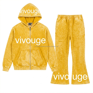Ensemble de survêtement pour homme avec logo personnalisé, sweat à capuche et pantalon de jogging en molleton, fabrication ODM OEM, vente en gros, faible MOQ - Product Image 3