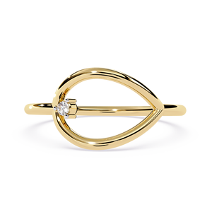 Pear shape Design Wedding <b>Ring</b> Brilliant Cut Natural <b>Diamond</b> 0.05 Carat IGI Certified 18K Natural <b>Diamond</b> <b>Ring</b> - Product Image 2