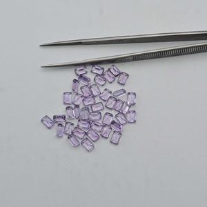 5x7mm naturel rose améthyste à facettes octogone coupe lâche semi-précieuse pierre précieuse pour la fabrication de bijoux au prix d'usine en gros - Product Image 3