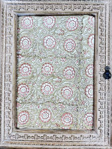 Mantel de Algodón Grande de Lujo Hecho a Mano con Estampado Artesanal, Brillante y Original con Diseño Floral Aqua, Lavable, para Comedor de Otoño e Invierno - Product Image 5