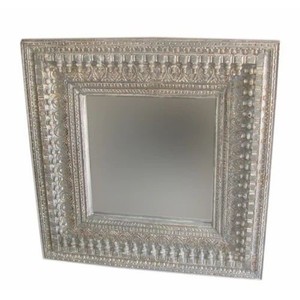 กระจกติดผนังไม้มะม่วงทรงสี่เหลี่ยมธรรมชาติสำหรับตกแต่ง - Product Image 4