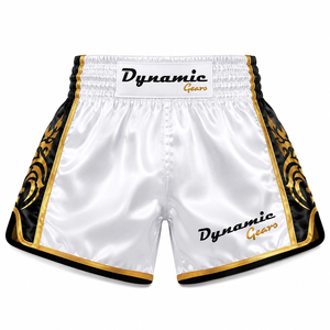 Shorts de Muay Thai pour arts martiaux et kick-boxing, vente en gros, sublimation, ouverture latérale avec bande élastique, lavables - Product Image 2