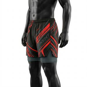 Pantalones Cortos Deportivos Personalizados para Hombre, 2 en 1, Elásticos en 4 Direcciones, Ligeros, 100% Poliéster, Cierre con Cordón, Sublimados - Product Image 5