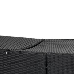 Lettini prendisole neri a quattro fili, a tre sezioni, con piano piatto - Product Image 5