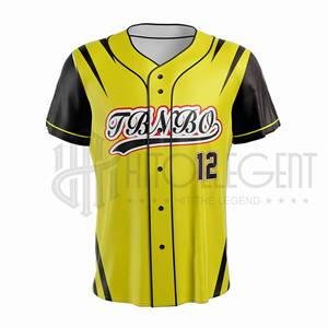 Camiseta de Béisbol Ligera, Uniforme de Entrenamiento que Absorbe la Humedad, Camiseta de Béisbol Personalizada para Equipo, Camiseta Deportiva de Poliéster con Botones - Product Image 2