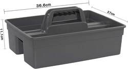 Seau de nettoyage avec corps en plastique robuste, adapté au transport d'outils et de fournitures de nettoyage pour la maison et l'hôtellerie - Product Image 4