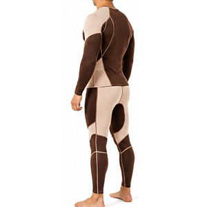 Ensemble de vêtements de sport pour hommes, combinaison de compression respirante à séchage rapide, chemise à manches longues et pantalon, vêtements de sport extensibles pour la course à pied, la salle de sport et l'entraînement - Product Image 4
