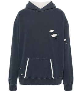 Sudadera con capucha desgastada al por mayor, personalizada, oversize, lavada, con parches, estilo streetwear, de algodón grueso y forro polar, fabricante - Product Image 5