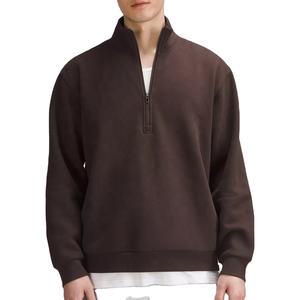 High Quality 100 Percent Cotton <b>Mens</b> 1/4 <b>Zip</b> <b>Sweatshirt</b> Custom Logo Womens Oversized <b>Half</b> <b>Zip</b> Casual <b>Sweatshirt</b> Embroidered - Product Image 4