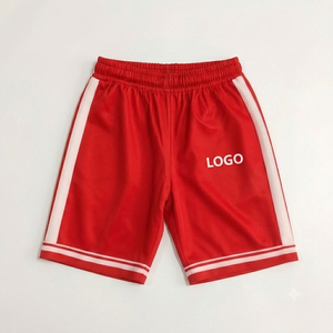 Conjunto Deportivo Personalizado para Hombre en Rojo y Blanco, Chaqueta con Cierre y Cuello Alto, Pantalones Cortos, Tejido Transpirable de Poliéster - Product Image 5