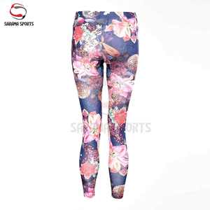 Hot Sale Polyester Stretchy Yoga Pants Drawstring Women Sports Gym Yoga Wear Digital Printing High Waist <b>Tights</b> Woman Leggings - Product Image 3