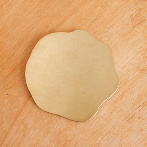 Regal Cloud Brass <b>Coaster</b> Set Handcrafted Premium <b>Drink</b> <b>Coasters</b> Heat Resistant Table Protector Elegant Home Bar Gift - Product Image 3