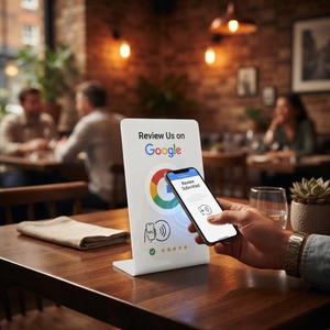 Expositor de Mesa Transparente para Tarjetas de Visita y Pagos NFC de Acrílico, para Restaurantes, Cafés, Salones, Hoteles y Mostradores de Recepción - Product Image 3