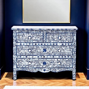 ILAHI's Bone Inlay <b>Drawer</b> Modern Design Agate Detailing <b>Storage</b> Portable Home Furniture - Product Image 2