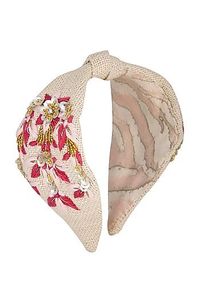 Bandeau pour cheveux brodé et perlé, avec détails artistiques faits à la main, pour femmes et filles - Product Image 2