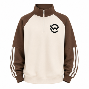 Quarter Zip Unisex Streetwear Vintage Turtleneck Pullover 100 Cotton Fleece Lined Half Zip <b>Jumper</b> Top Selling C Waterproof - Product Image 1