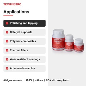 TECHINSTRO Nanoparticules d'oxyde d'aluminium Al2O3 nanopoudre 99,9% <50 nm pour le polissage et le rodage des composites polymères Recherche - Product Image 3