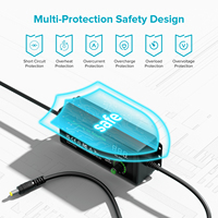 Adaptateur secteur réglable 72W, adaptateur d'alimentation variable 3V-24V avec 13 embouts, convertisseur de polarité et pince crocodile pour bande LED, haut-parleur