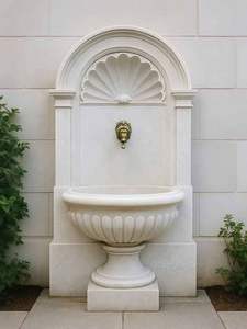 Fuente Moderna Ecológica Tallada a Mano en Mármol Blanco - Product Image 3