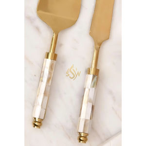 Juego de Servidor de Pastel de Acero Inoxidable de Lujo, Nuevo Estilo, Cuchillo y Servidor para Bodas, Cubertería Ideal para Bodas y Eventos Especiales - Product Image 2