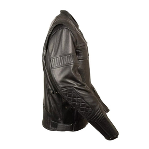 New Arrival Premium Quality Leather Motorbike Jacket for Men Plus Size Protection Riders Waterproof Breathable - Product Image 4